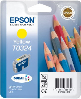 EPSON T0324 cartouche d encre jaune capacité standard 16ml 420 pages 1-pack blister sans alarme