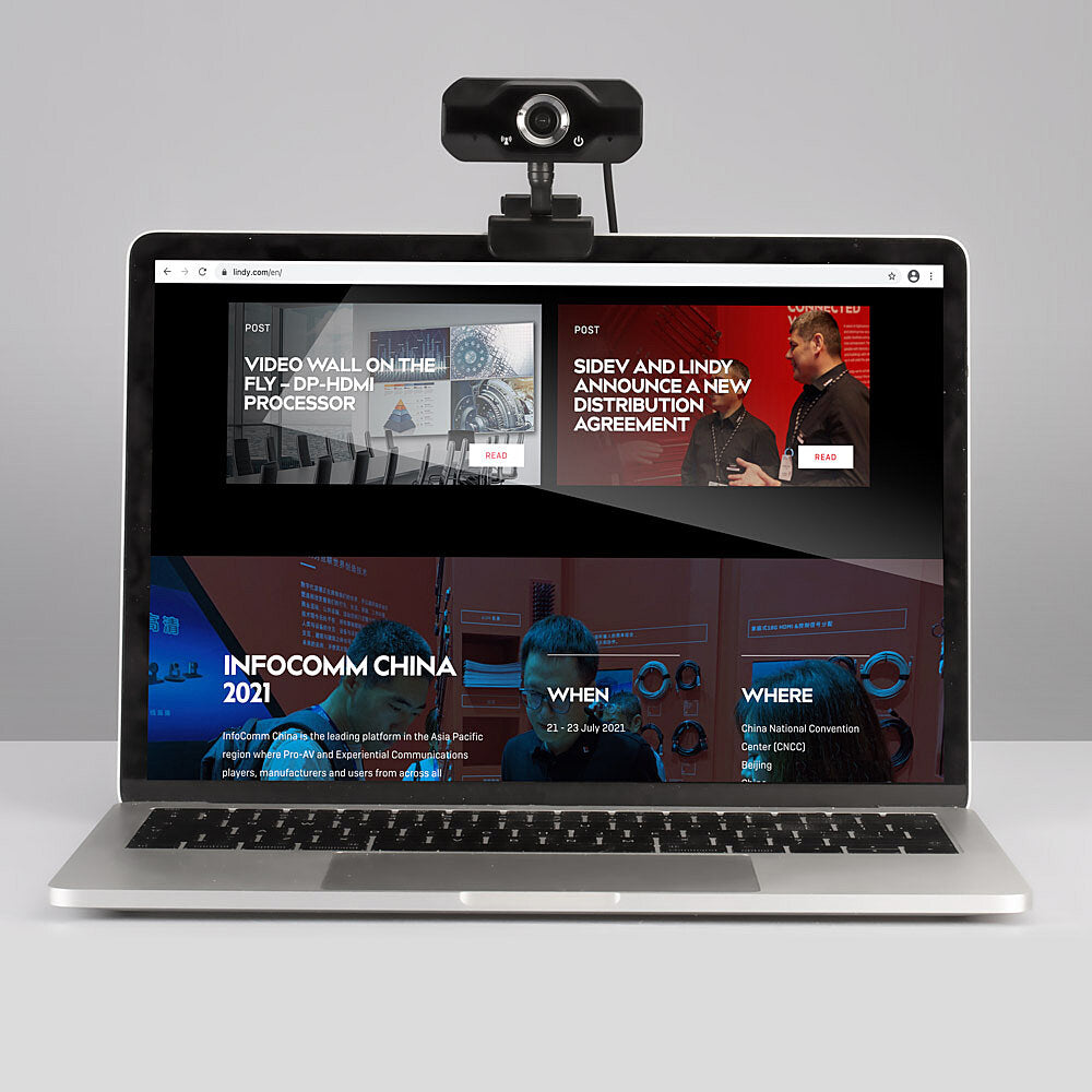 LINDY Full HD 1080p Webcam with Microphone