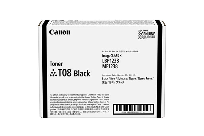 Canon TONER T08 BLACK Cartouche de toner 1 piece(s) Original Noir