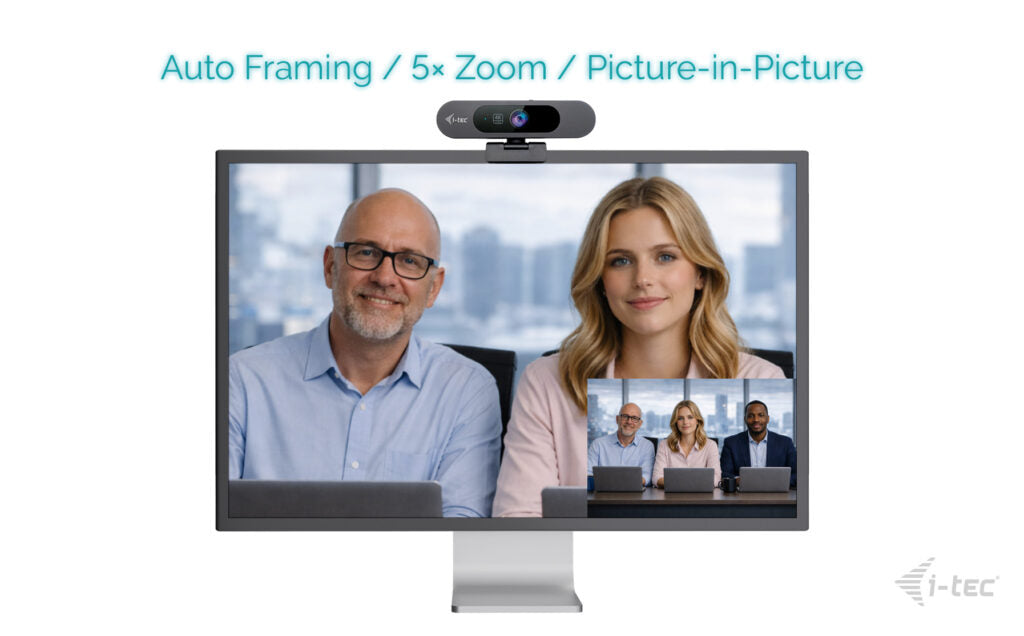 I-TEC SOLOMON PRO 900 4K Webcam AI Auto Framing