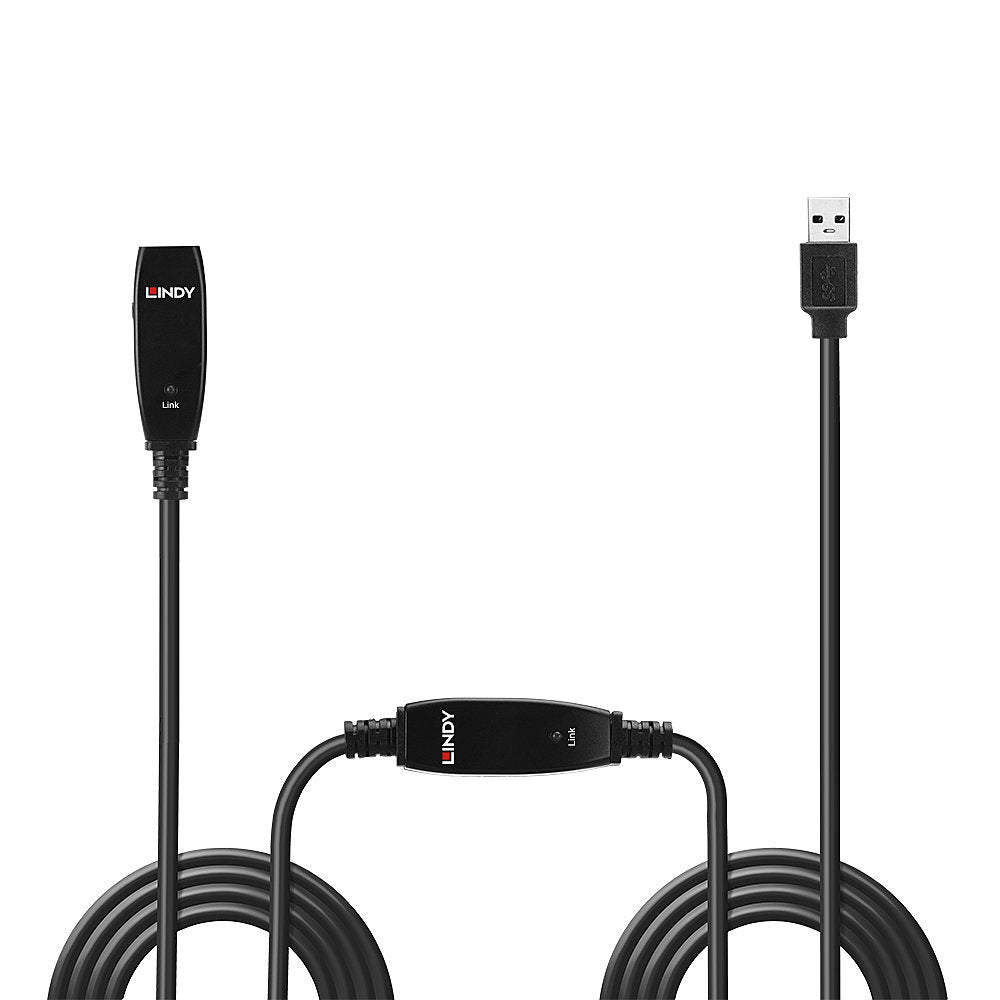LINDY 15m USB 3.0 Active Extension Slim 15m USB 3.0 Extension of a USB Type A port of your computer