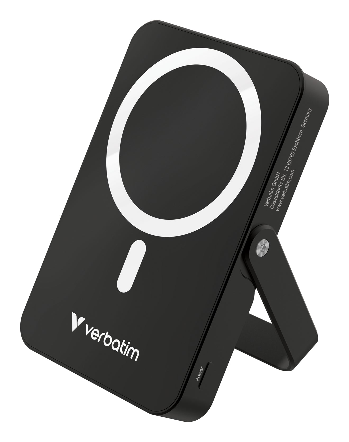 VERBATIM CHARGE N GO POWER BANK WITH STAND MAGNETIC WIRELESS 10000MAH - BLACK WCF (P)