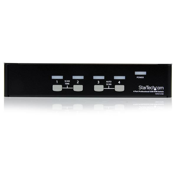4 Port VGA USB KVM Switch with Hub