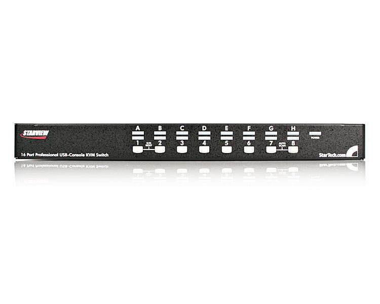 16 Port 1U Rackmount USB PS/2 KVM Switch