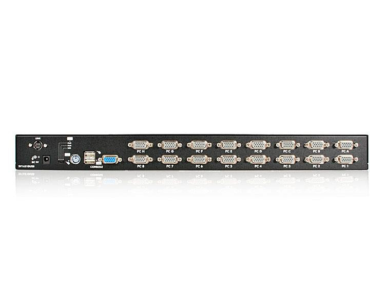 16 Port 1U Rackmount USB PS/2 KVM Switch