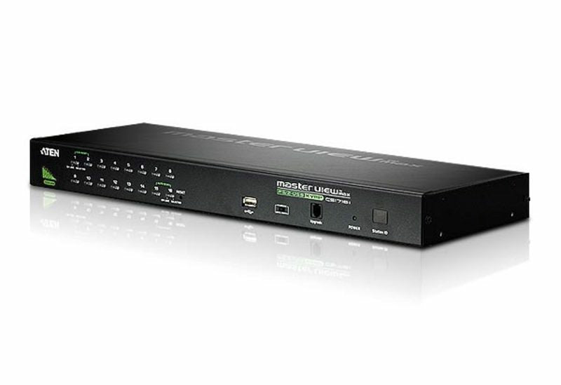 ATEN CS1716A-AT-G commutateur écran, clavier et souris Grille de montage Noir