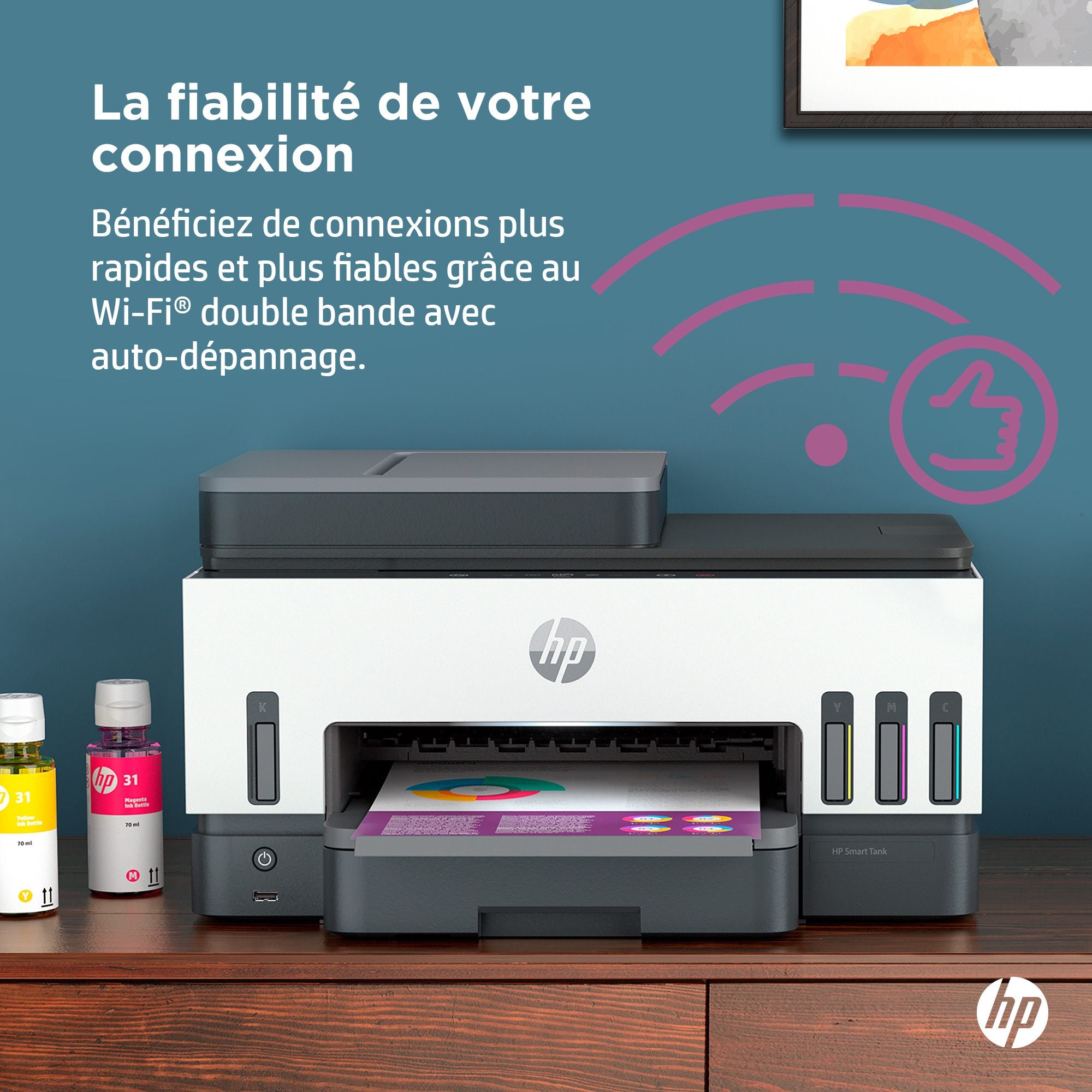 HP Smart Tank 7605 All-in-One MFP colour inkjet refillable A4 13ppm Copy 15ppm Print 250sheets USB Wi-Fi Bluetooth