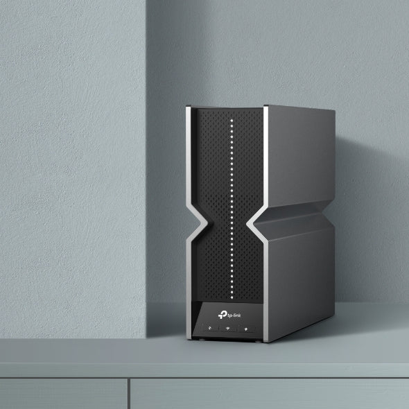 TP-LINK BE19000 Tri-Band Wi-Fi 7 Range Extender 1376 Mbps at 2.4GHz + 5760 Mbps at 5GHz + 11520 Mbps at 6GHz Desktop design
