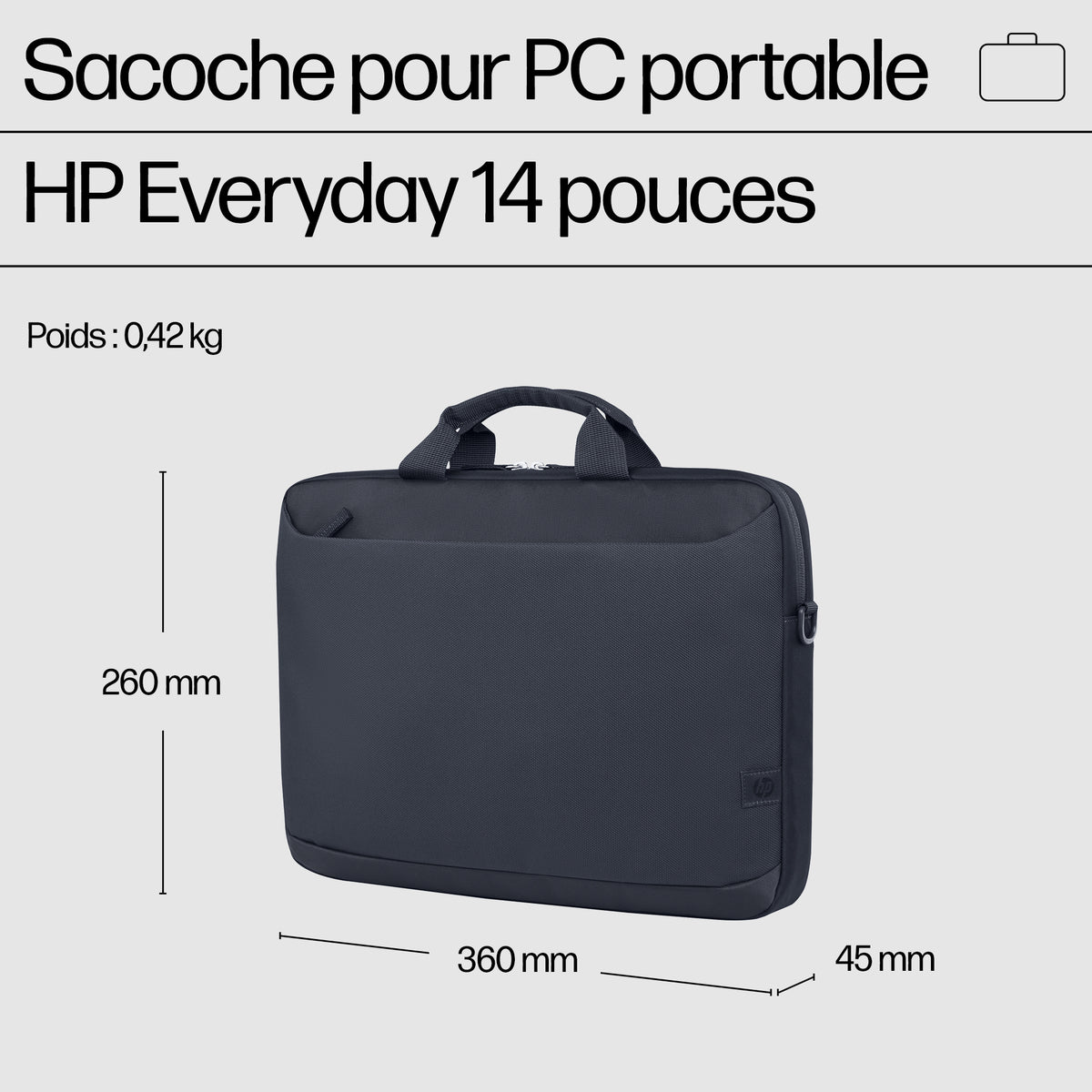 HP Evday 14 Odyssey Gray LaptopBriefcase