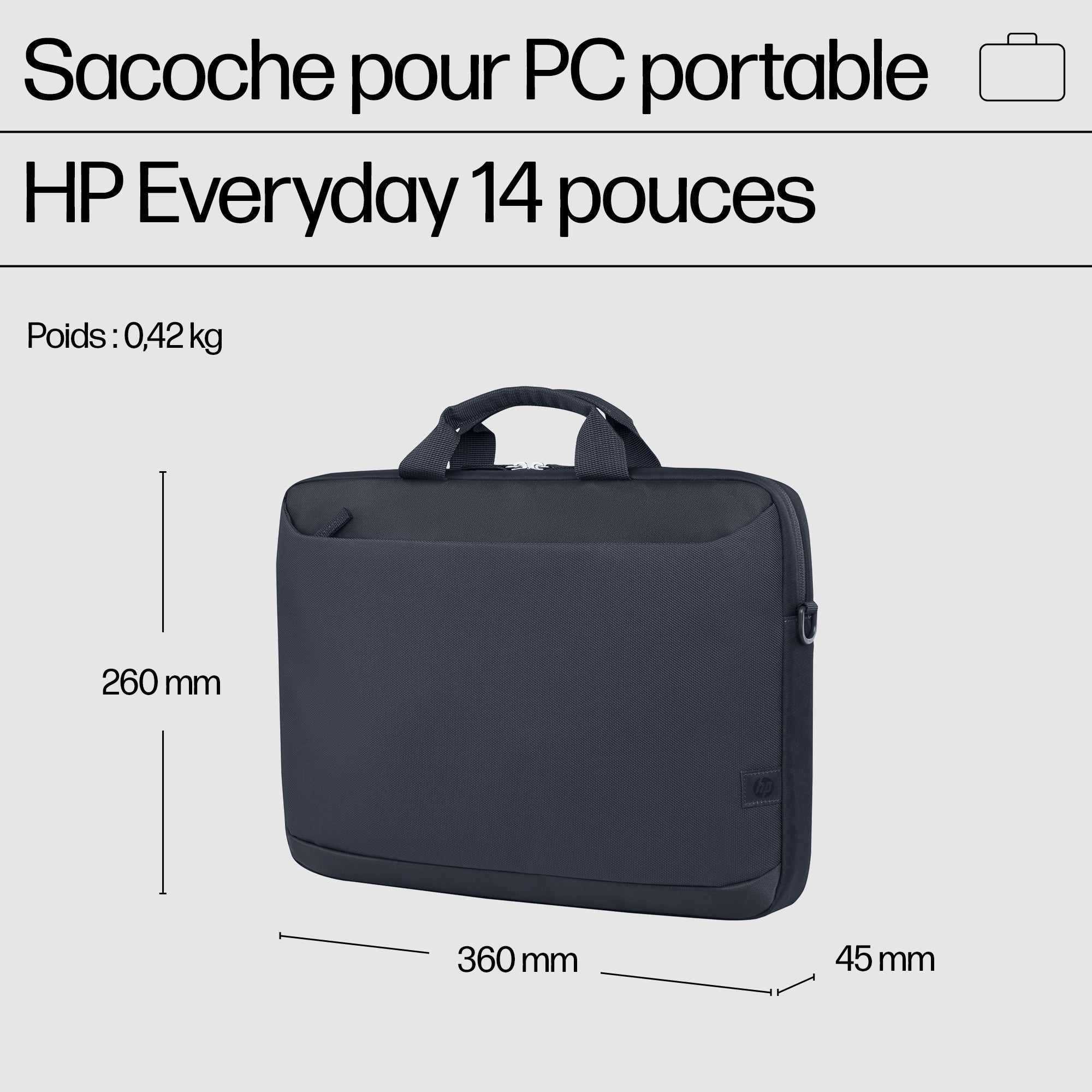 HP Evday 14 Odyssey Gray LaptopBriefcase