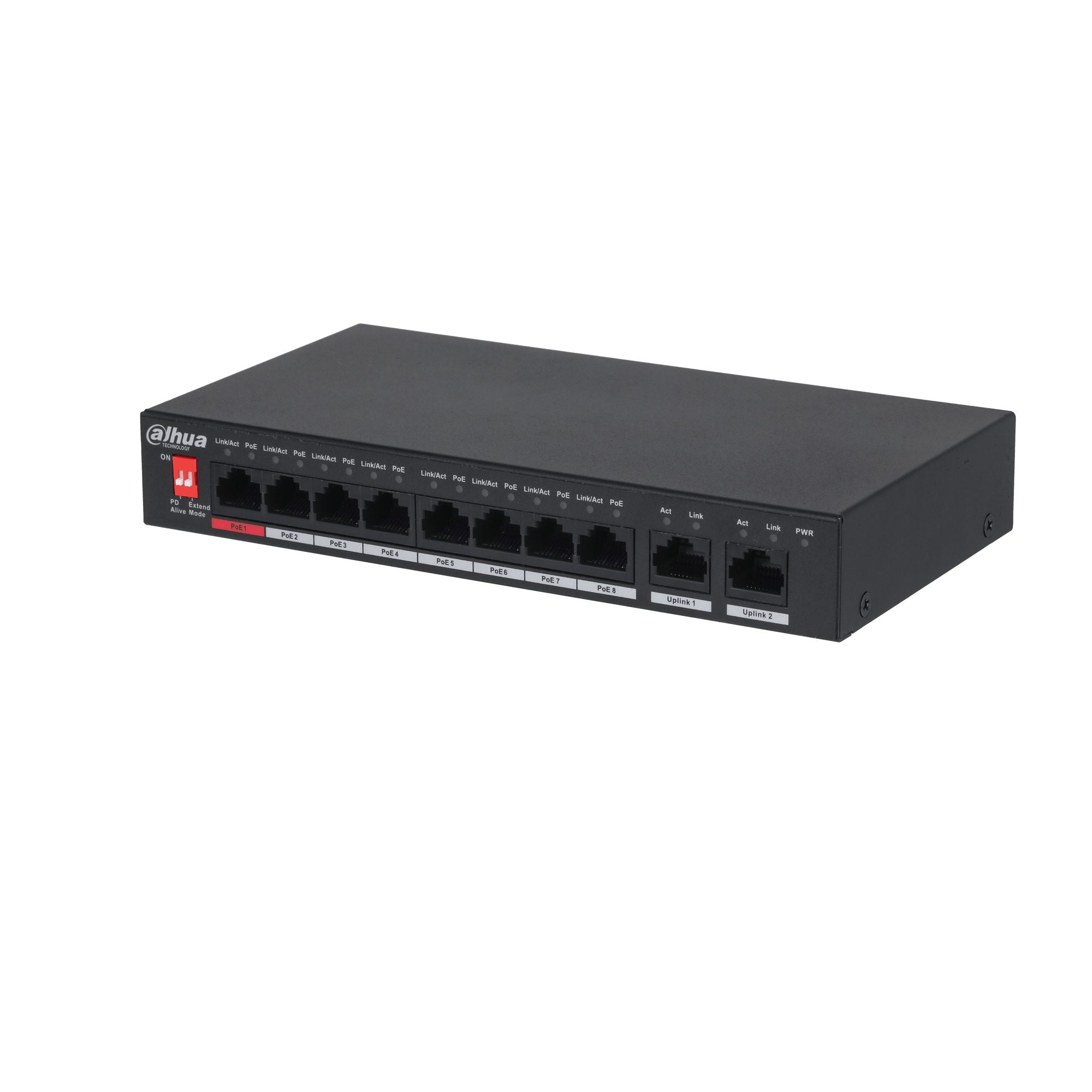 Dahua PFS3010-8ET-96-V2 Commutateur de bureau non géré 10 ports avec 8 ports PoE