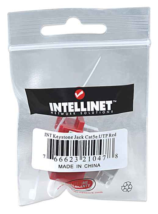 Intellinet 210478 Module keystone C5 UTP rouge