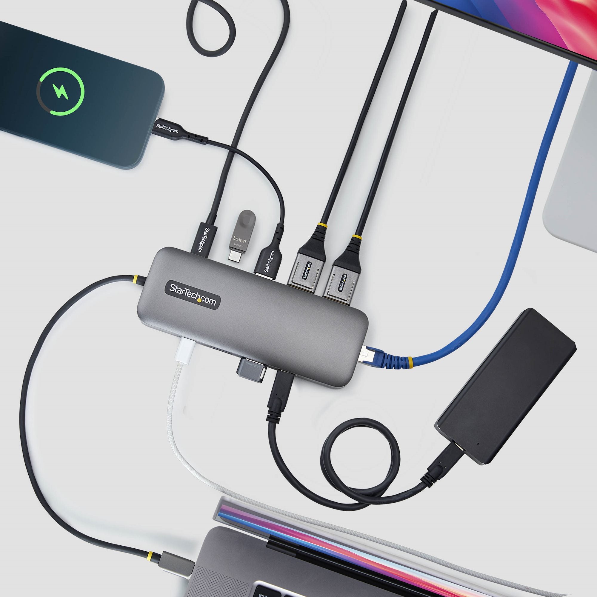 USB-C to Dual-DP Multiport Hub 100W