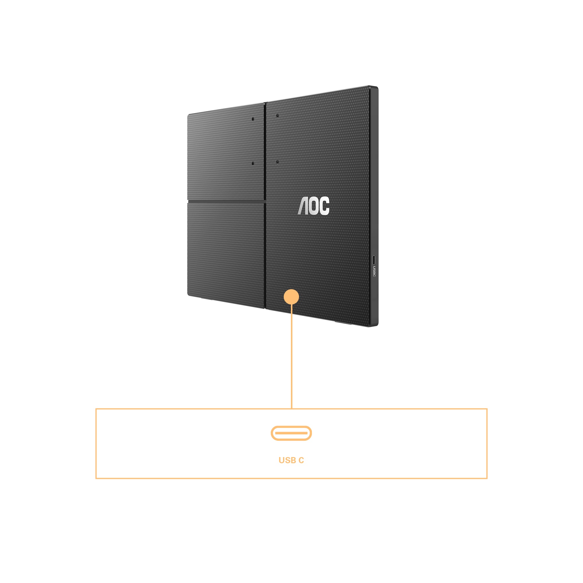 AOC 16T3EA 15.6p IPS 1920x1080 Monitor 4ms 16.9 USB Black/Grey