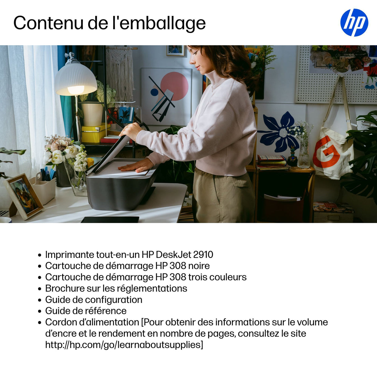 HP DeskJet 2910 A jet d'encre thermique A4 4800 x 1200 DPI 7,5 ppm Wifi
