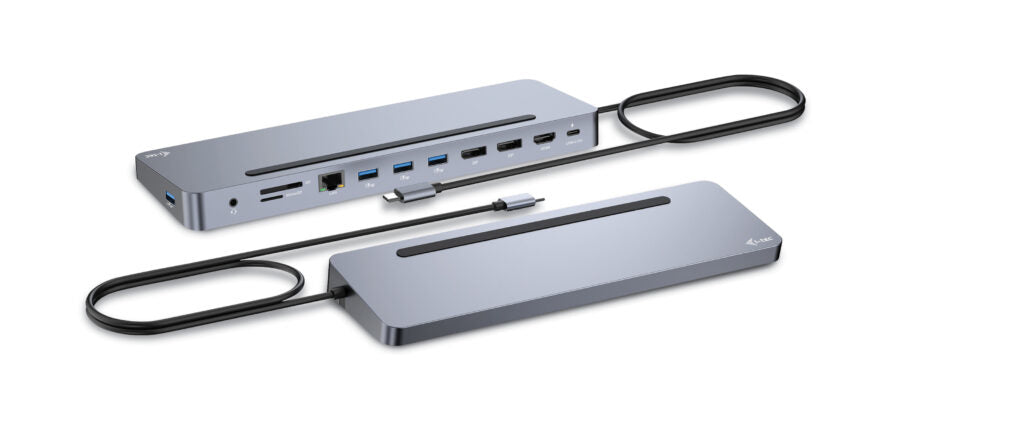 I-TEC USB-C Metal Ergonomic 4K 3x Display Docking Station with PD 100 W