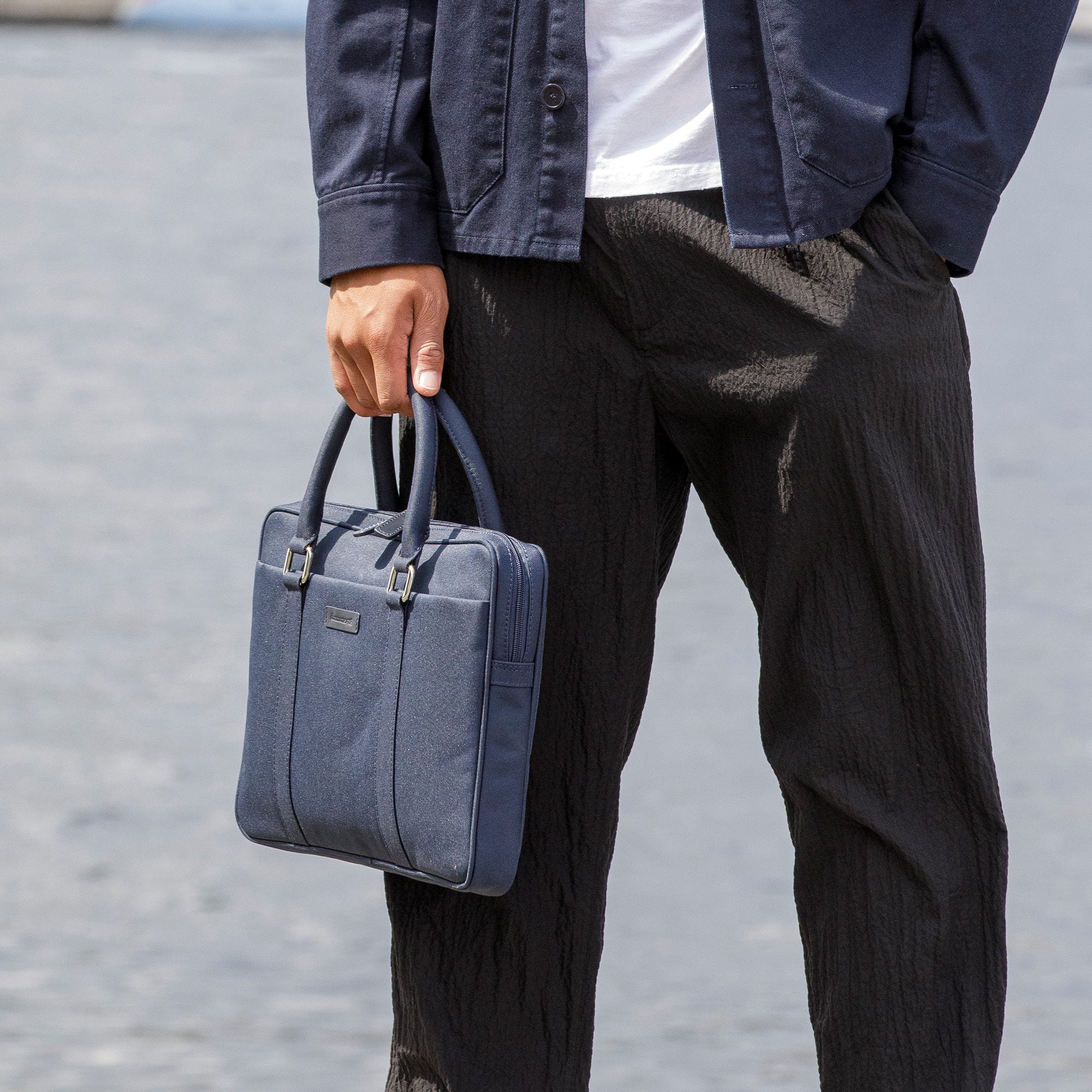 Stelvio 14 Slim Laptop Bag Recycled Blue
