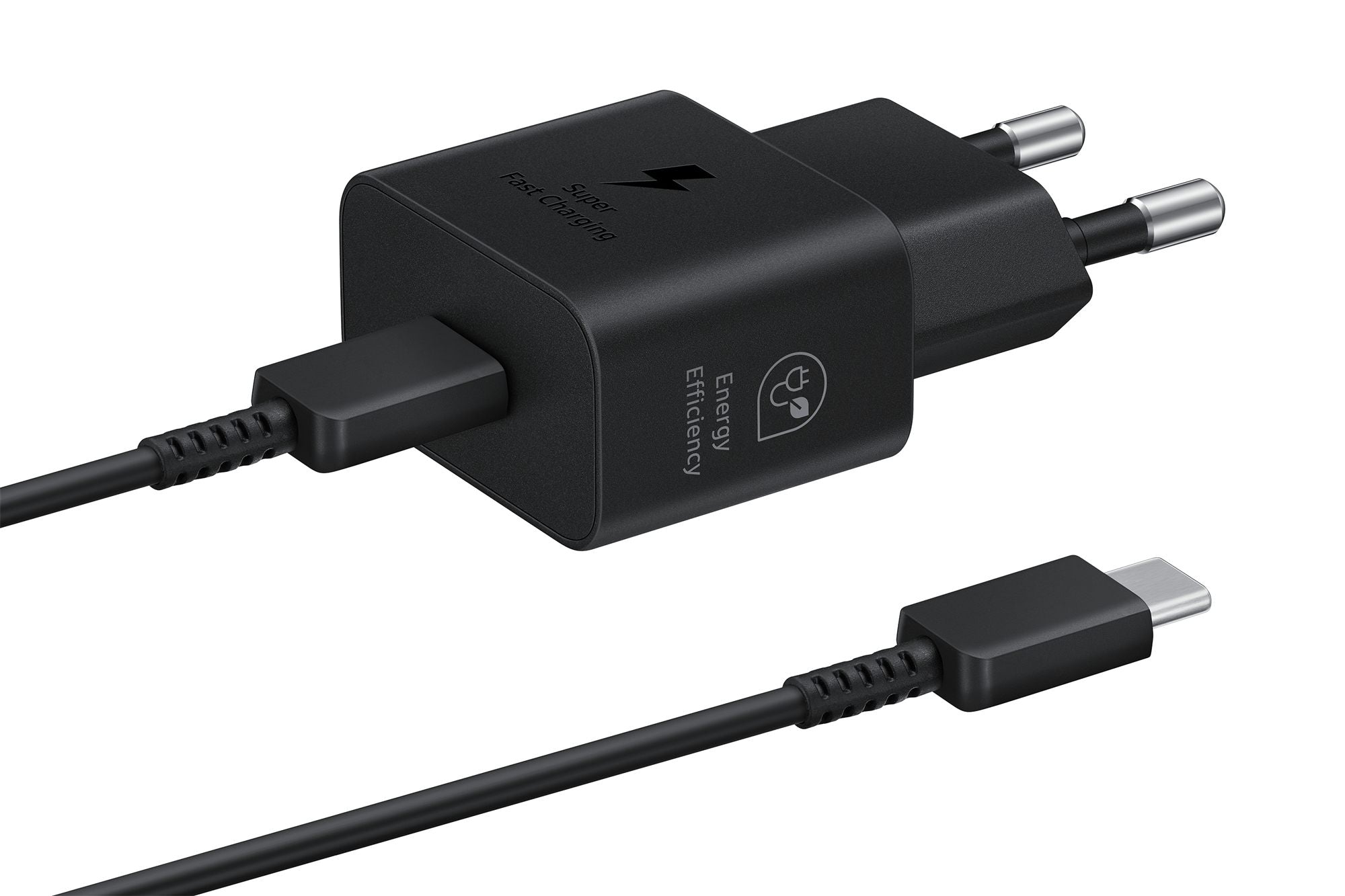 SAMSUNG fast charger USB-C 25W with data cable black