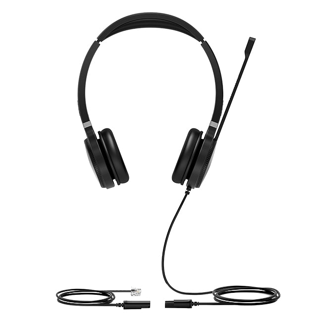 Yealink YHS36 Casque de Bureau Double Fil Noir Argent