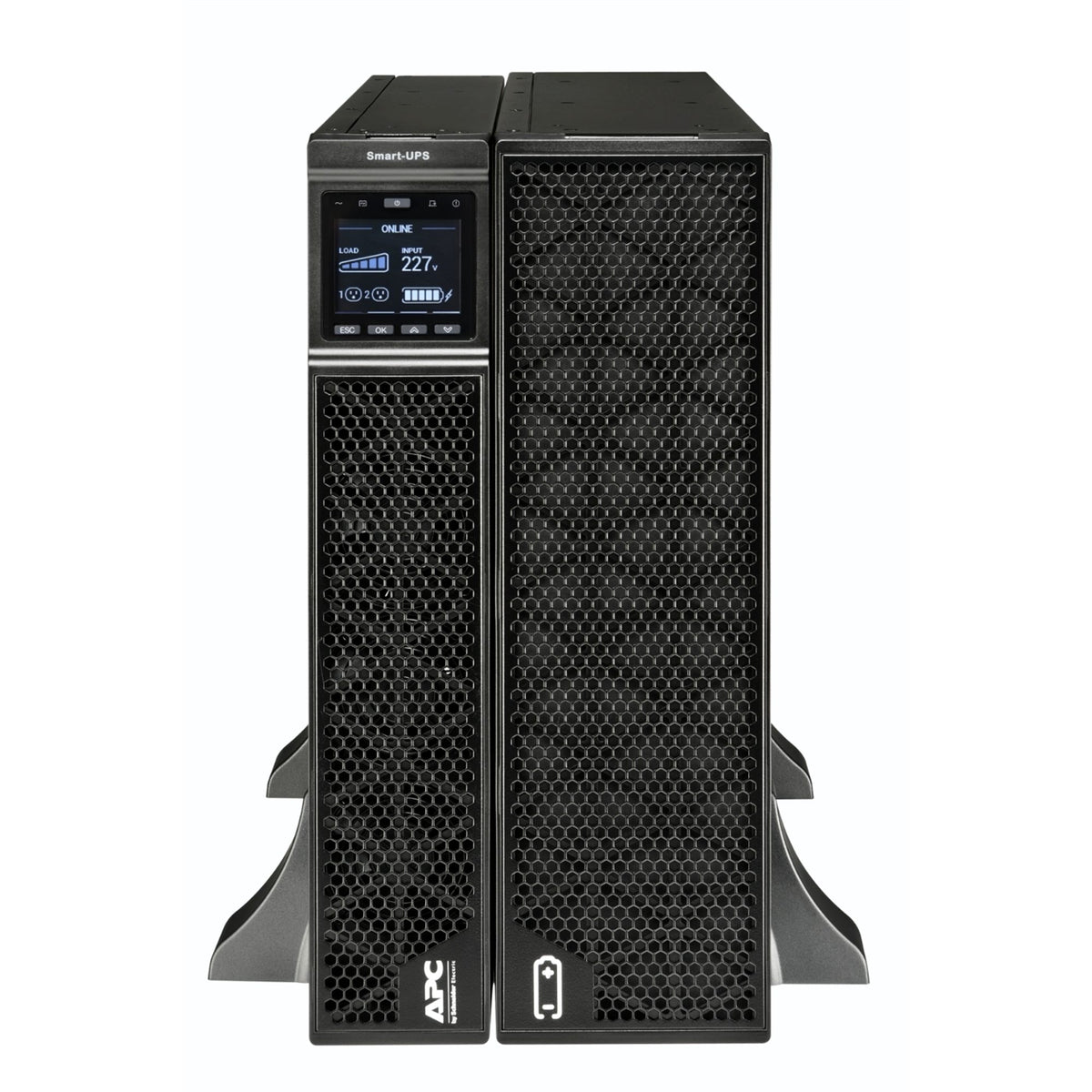 APC Smart-UPS On-Line 10kVA 10kW Tower 230V 2x IEC C13+1x IEC C19+Hard wire 3-wire H+N+E outlets Network Card wo rail kit