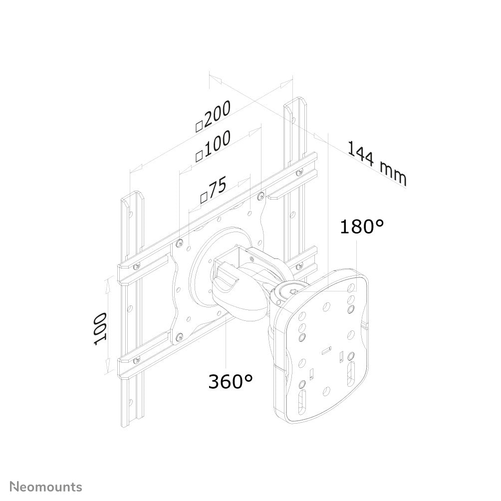 Wall Mount 10-40" Full Motion SILVER