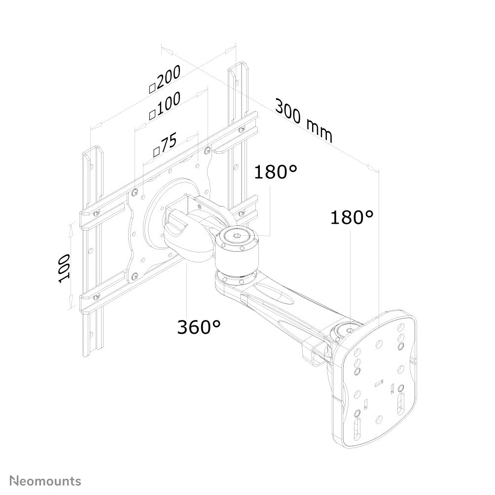 Wall Mount 10-40" Full Motion SILVER