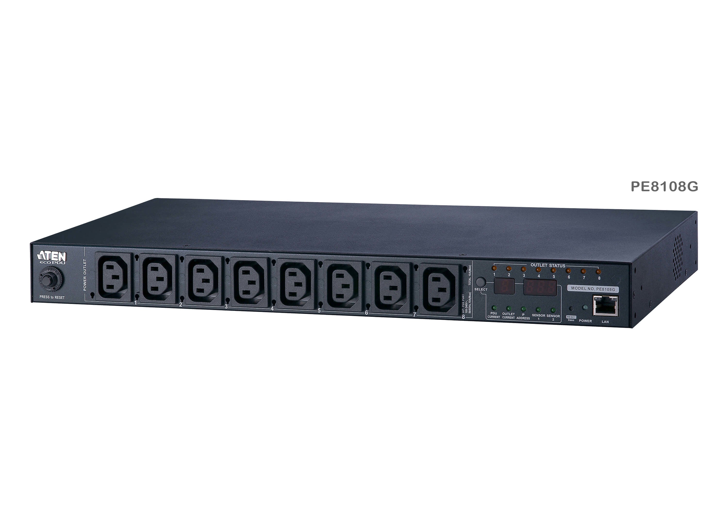 Aten PE8108G multiprise rackable PDU IP 8xC13 Switch+Mesures