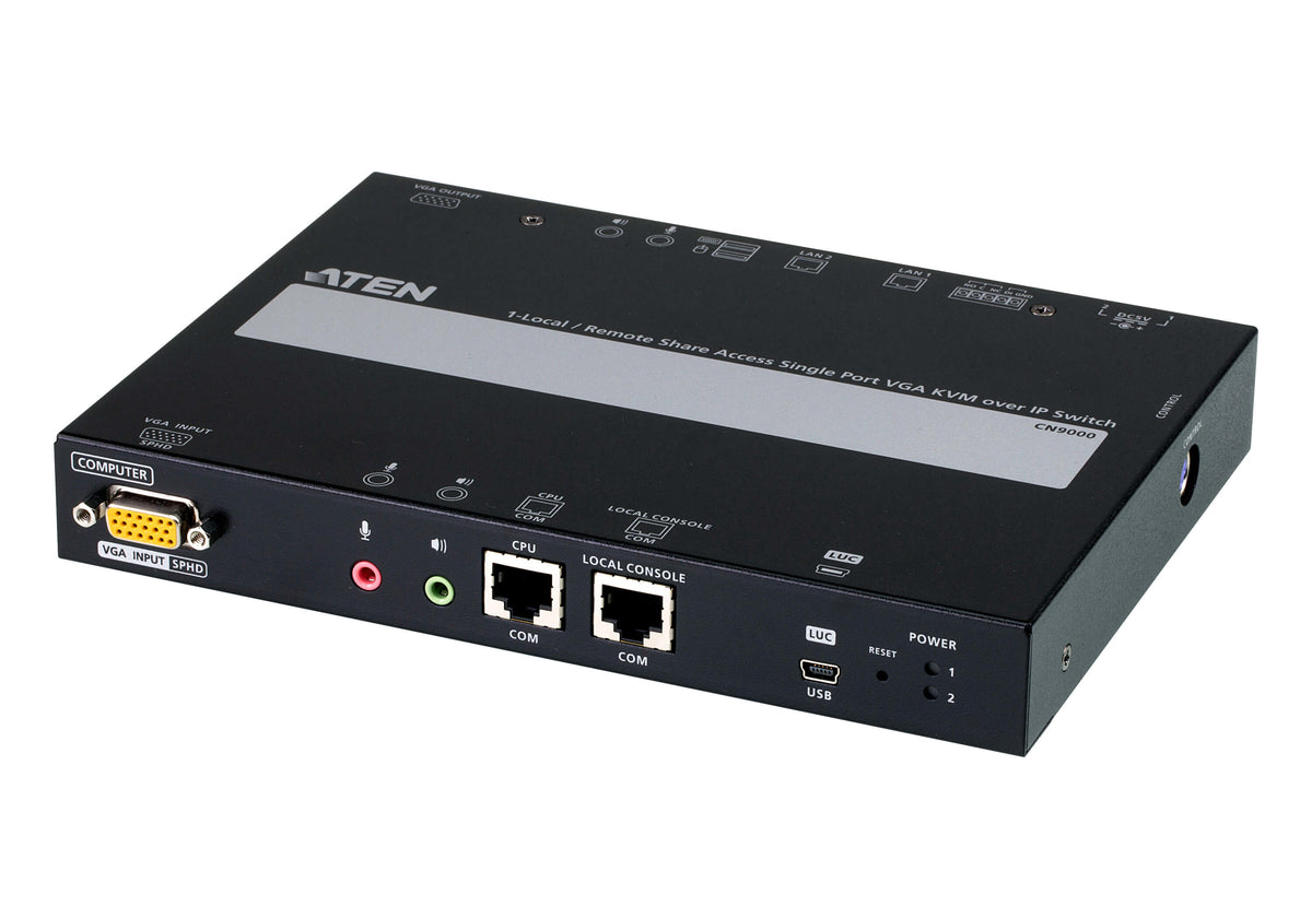 ATEN CN9000-AT-G commutateur écran, clavier et souris Noir
