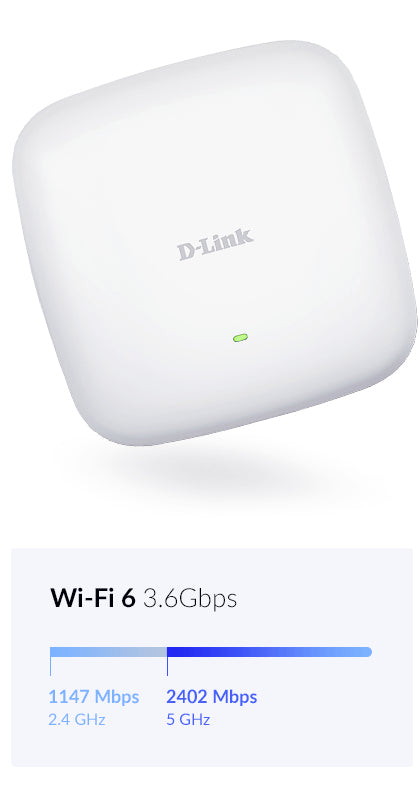 D-LINK AX3600 Wi-Fi 6 Dual-Band PoE Access Point