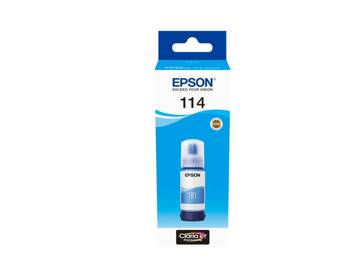 EPSON 1LB 114 EcoTank Cyan ink bottle