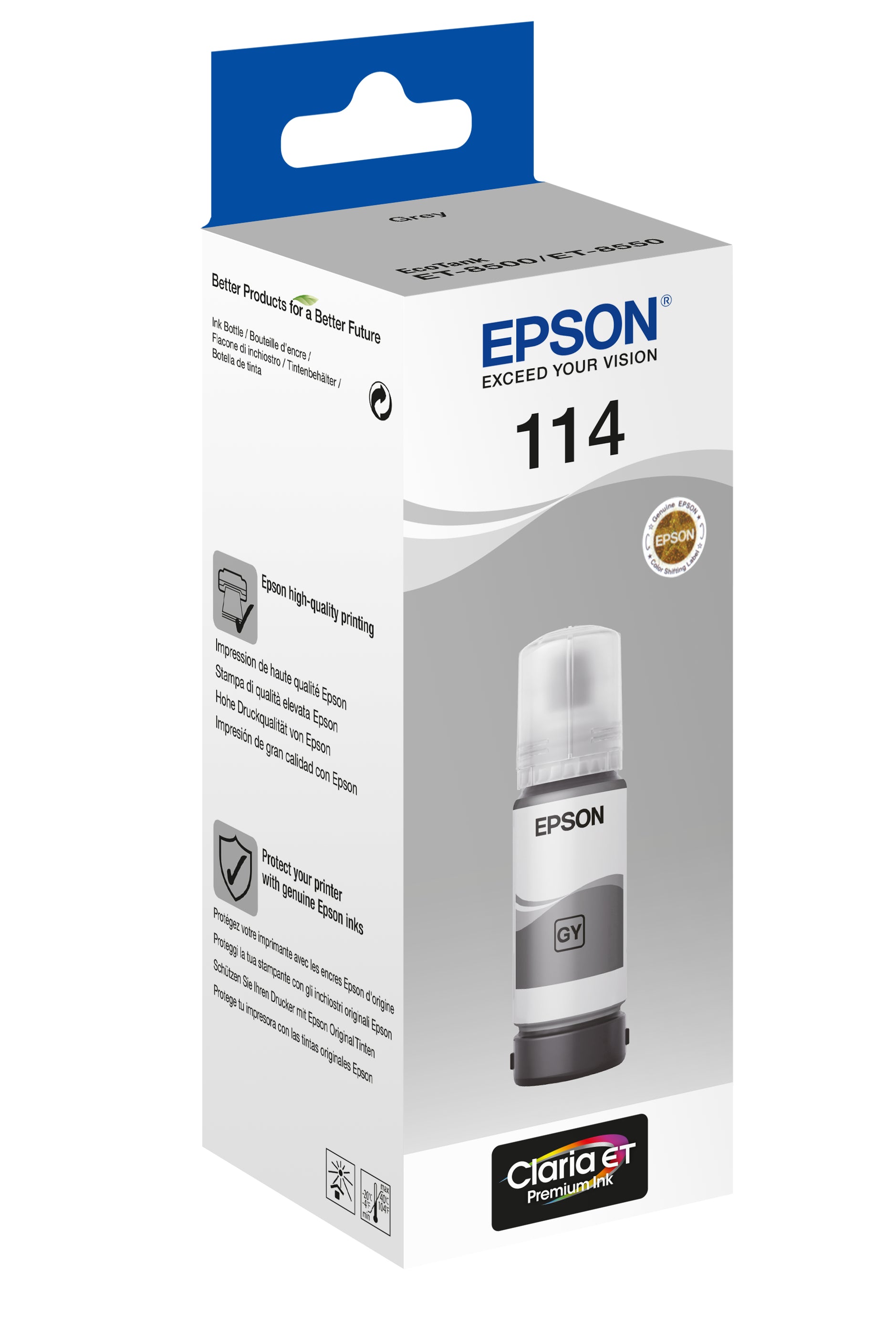 EPSON 1LB 114 EcoTank Grey ink bottle