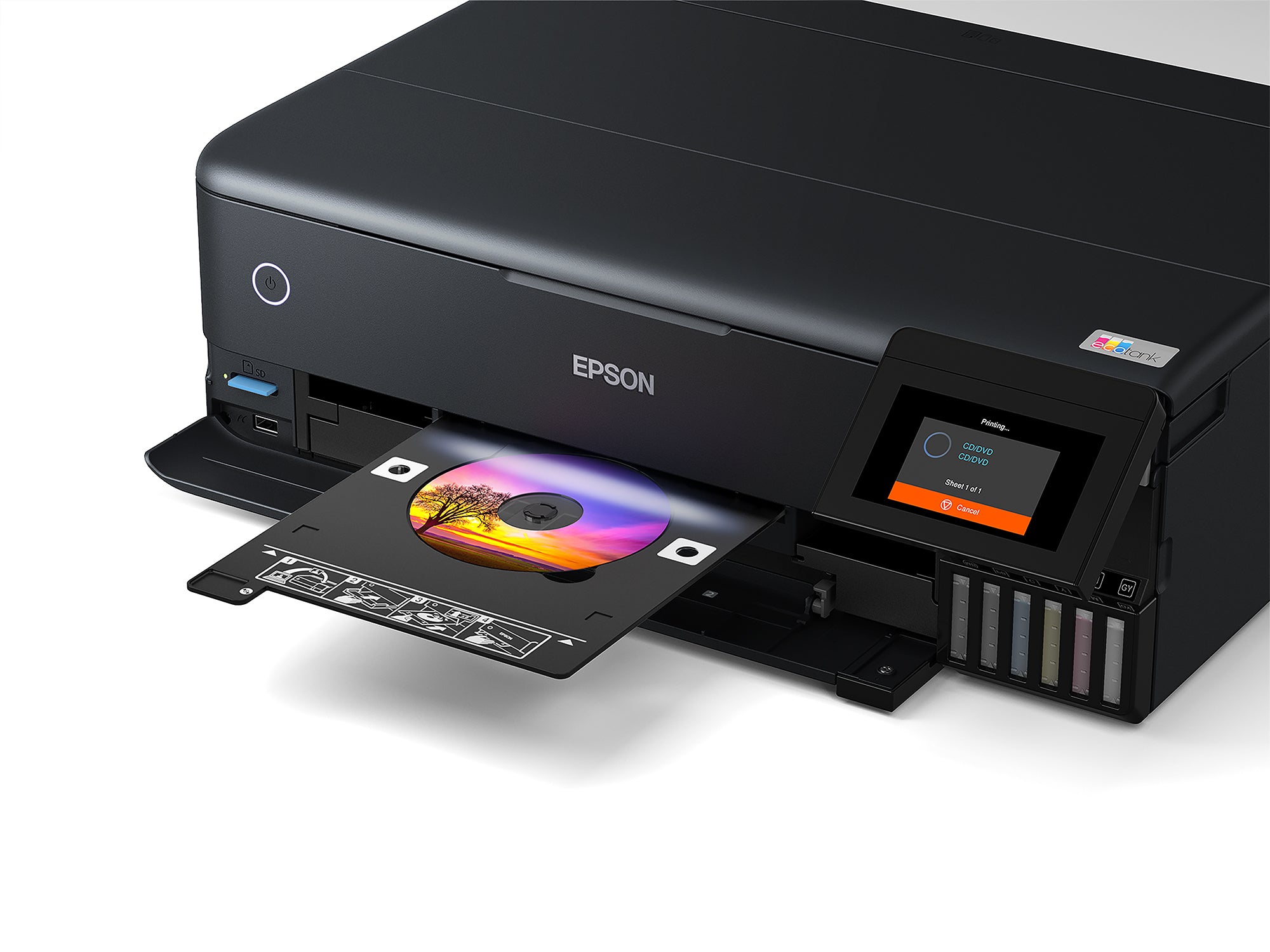 EPSON EcoTank ET-8550 MFP colour inkjet refillable A3 16ppm Print USB LAN Wi-Fi Black