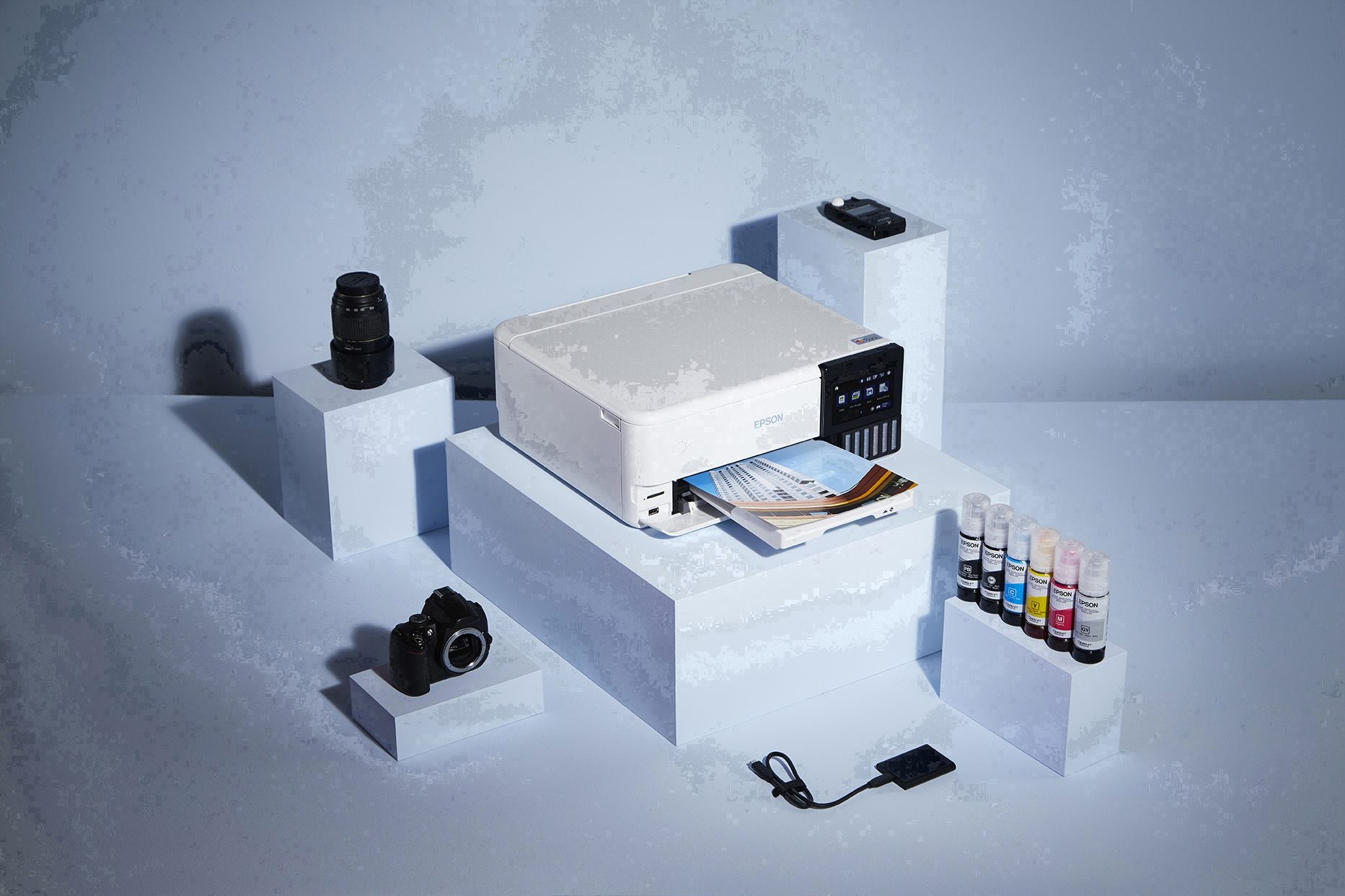 EPSON EcoTank ET-8500 MFP colour ink-jet refillable A4 16ppm print USB LAN USB host Wi-Fi white
