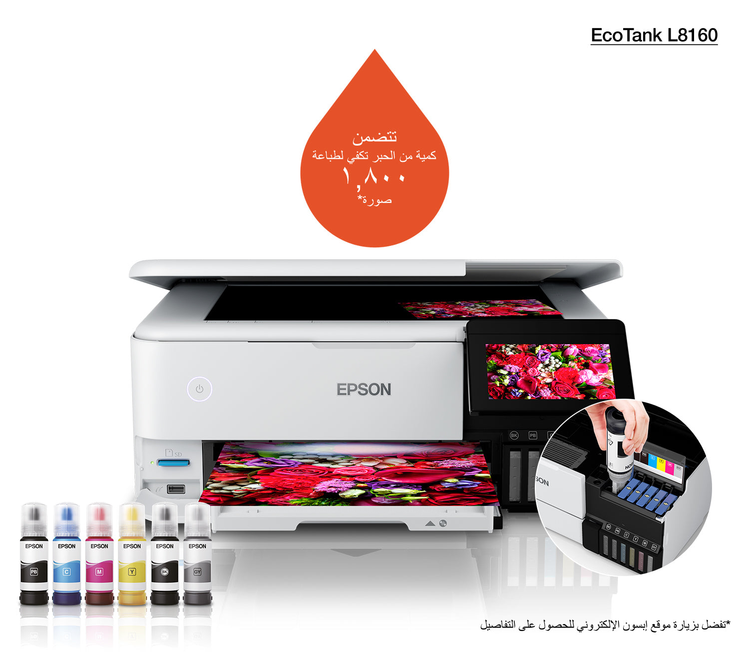 Epson EcoTank L8160 Jet d'encre A4 5760 x 1440 DPI 32 ppm Wifi