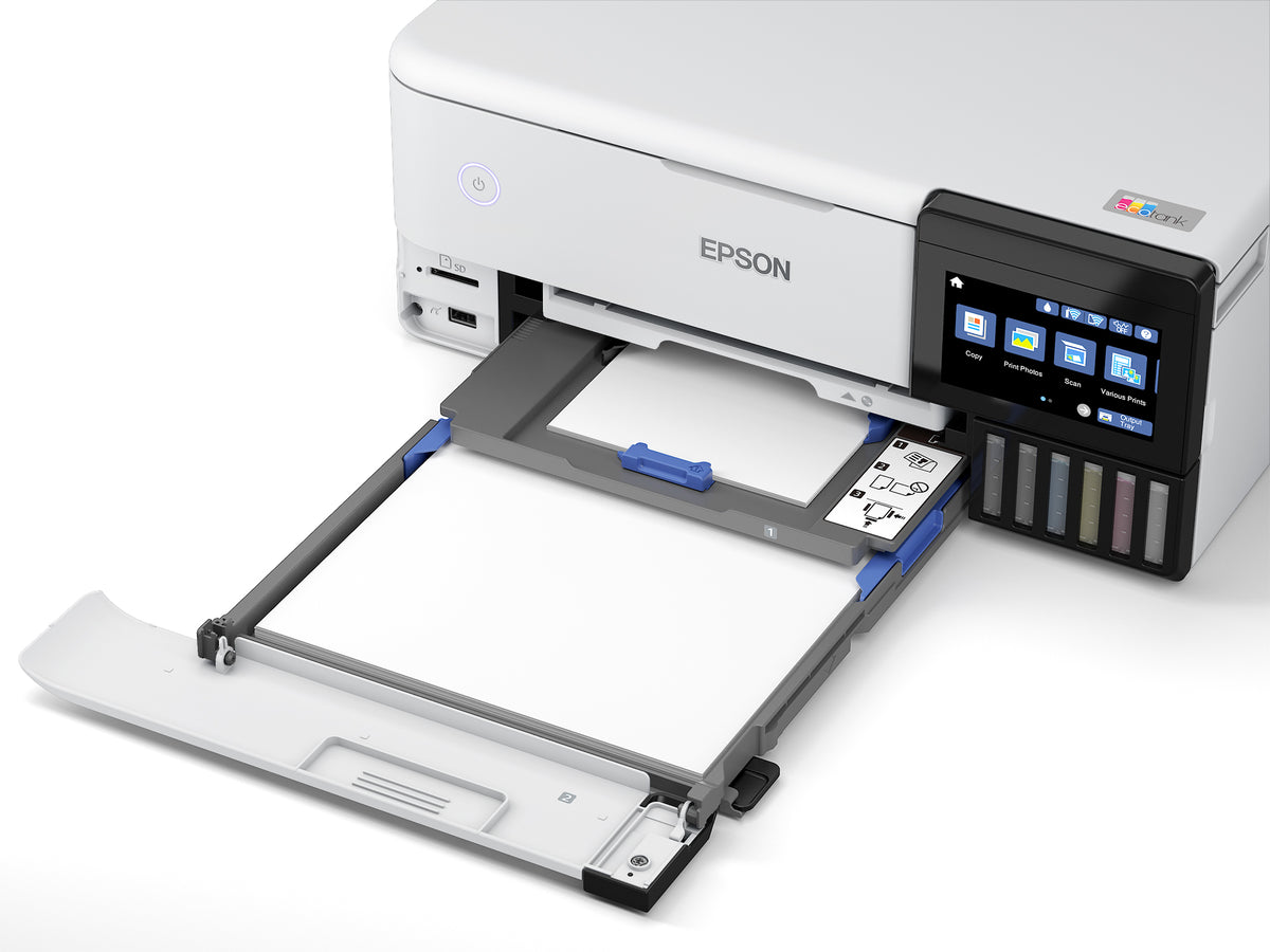EPSON EcoTank ET-8500 MFP colour ink-jet refillable A4 16ppm print USB LAN USB host Wi-Fi white