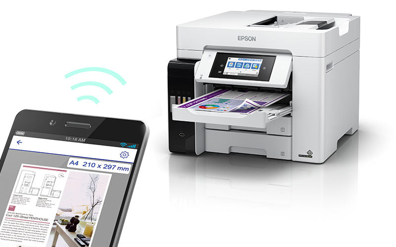 Epson EcoTank L6580 - appareil tout-en-un d'impression - impression, numérisation, copie, fax 4800 x 2400 DPI A4 25ppm Wi-Fi AirPrint