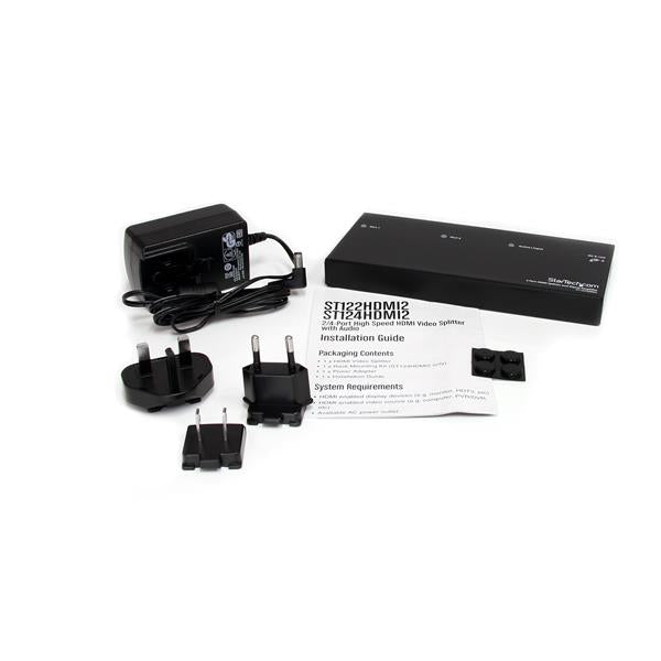2 Port HDMI Video Splitter+Amplifier