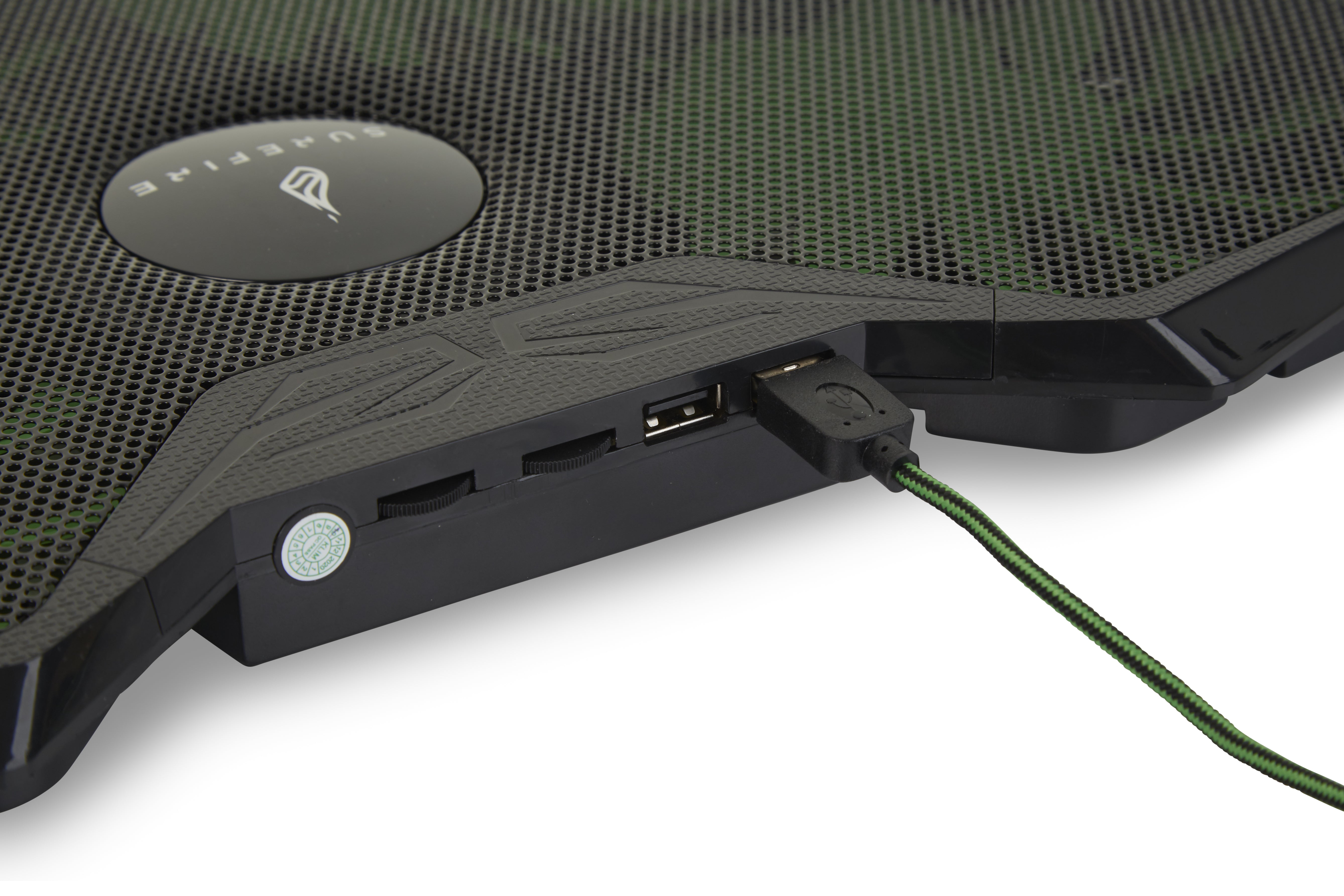 VERBATIM SUREFIRE BORA GAMING LAPTOP COOLING PAD GREEN WCF (P)