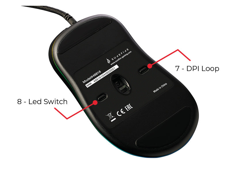 VERBATIM SUREFIRE CONDOR CLAW GAMING 8-BUTTON MOUSE WITH RGB  WCF (P)