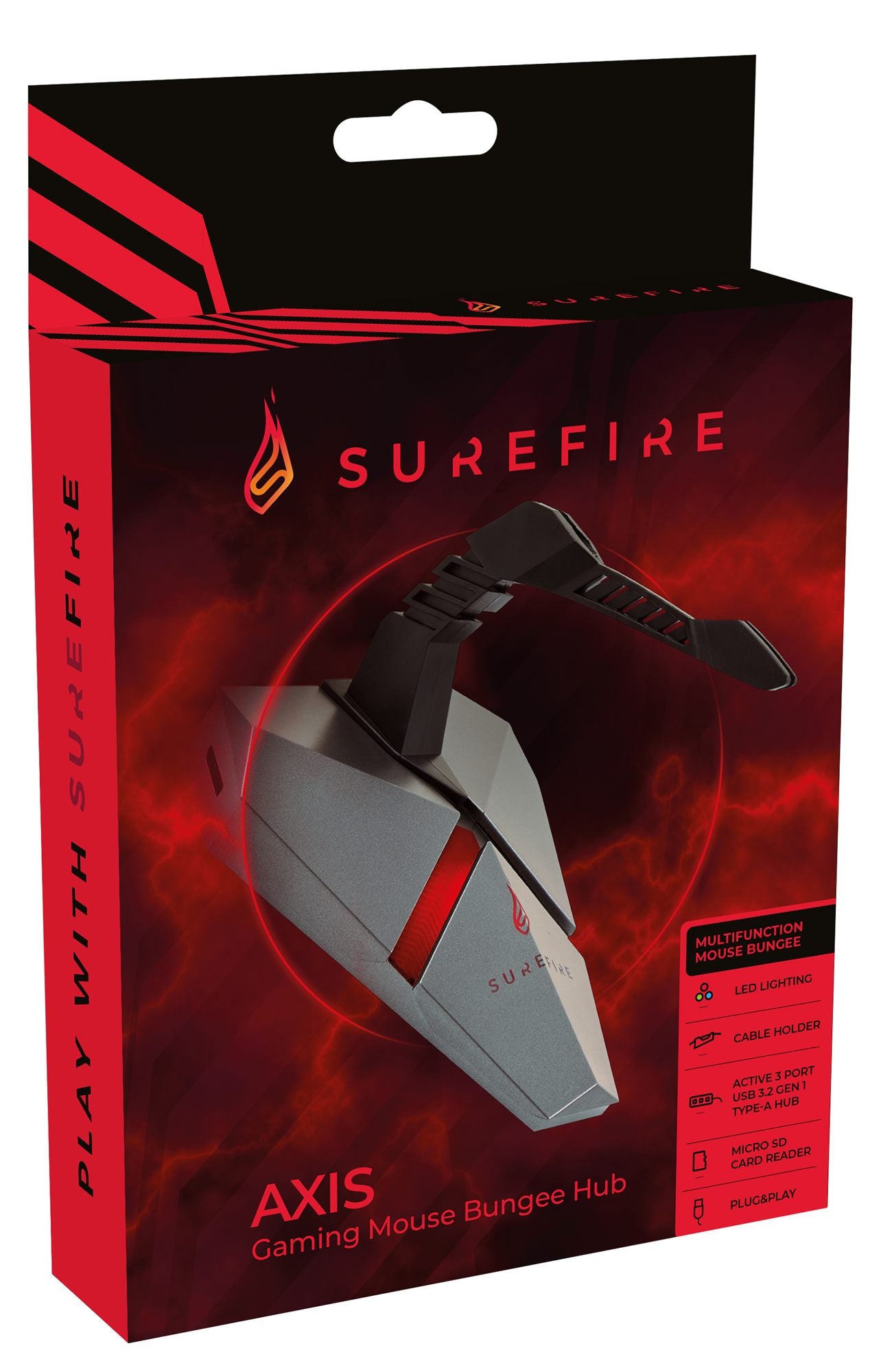 VERBATIM SUREFIRE AXIS GAMING MOUSE BUNGEE HUB WCF (P)