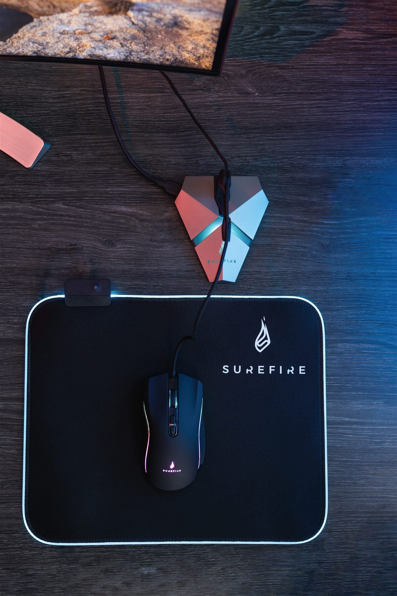 VERBATIM SUREFIRE SILENT FLIGHT RGB-320 GAMING MOUSE PAD WCF (P)