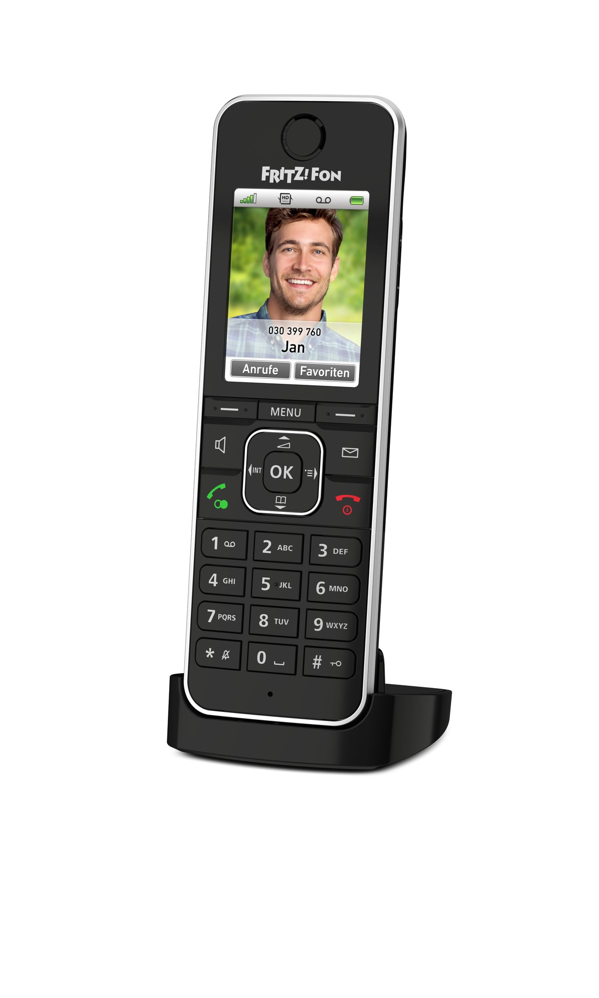 FRITZ!Fon 20002964 C6 Black Téléphone DECT Identification de l'appelant Noir