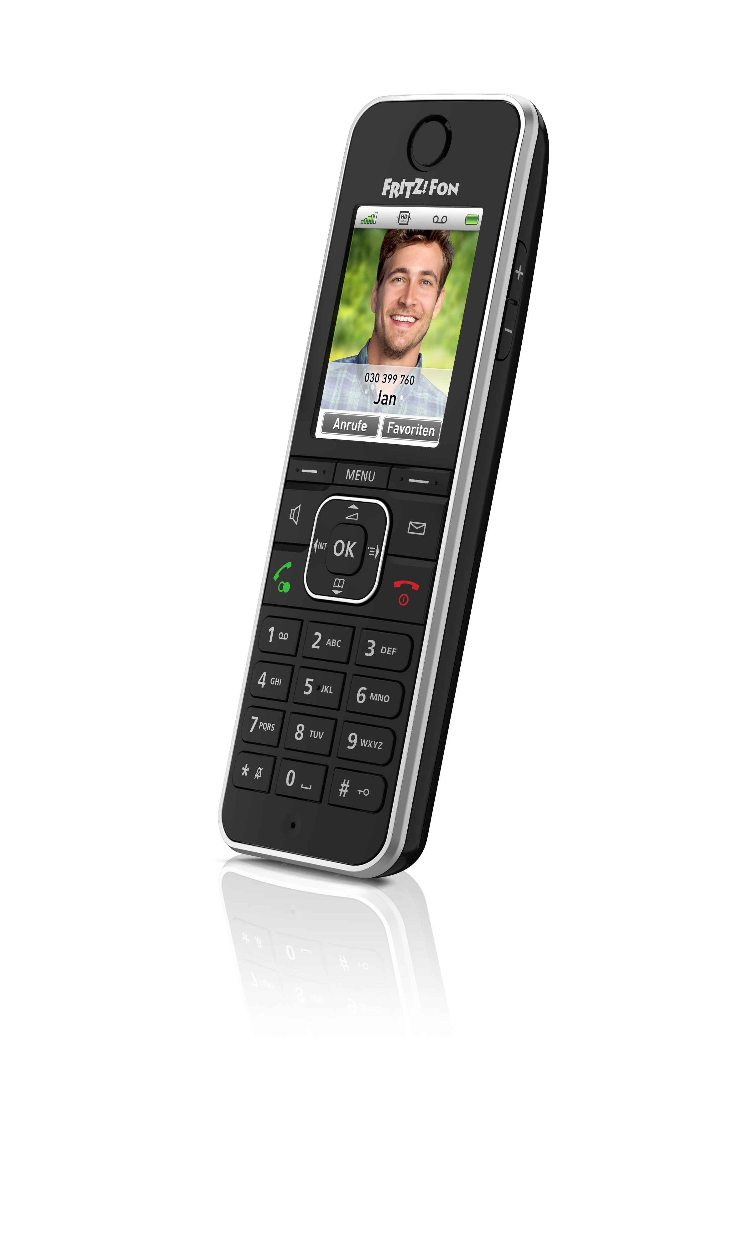 FRITZ!Fon 20002964 C6 Black Téléphone DECT Identification de l'appelant Noir