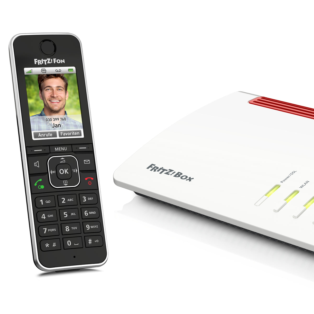 FRITZ!Fon 20002964 C6 Black Téléphone DECT Identification de l'appelant Noir
