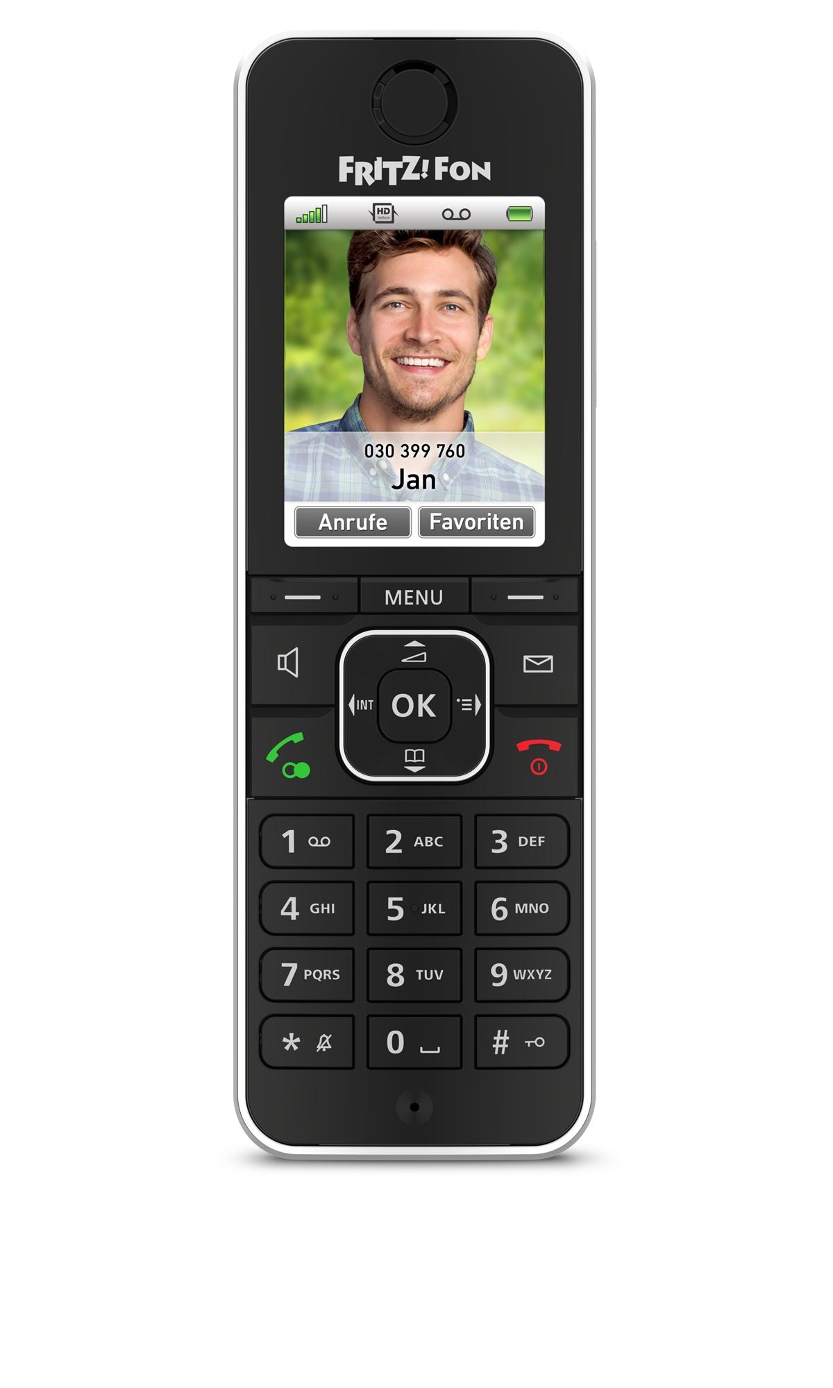 FRITZ!Fon 20002964 C6 Black Téléphone DECT Identification de l'appelant Noir