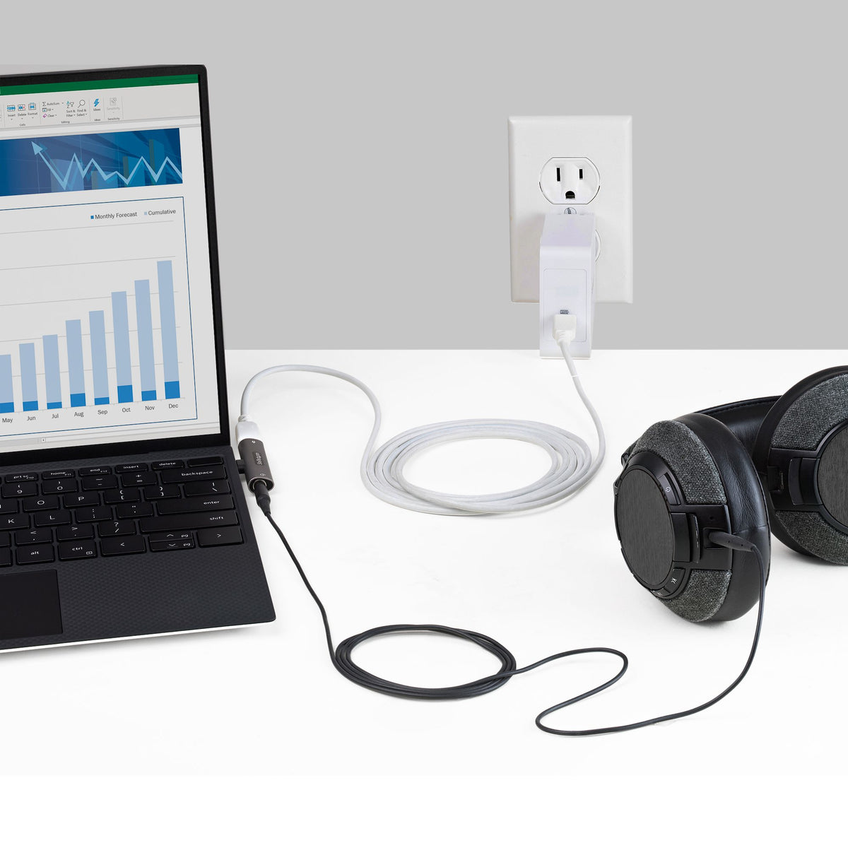 USB C Audio Charge Adapter 3.5mm Jack/PD