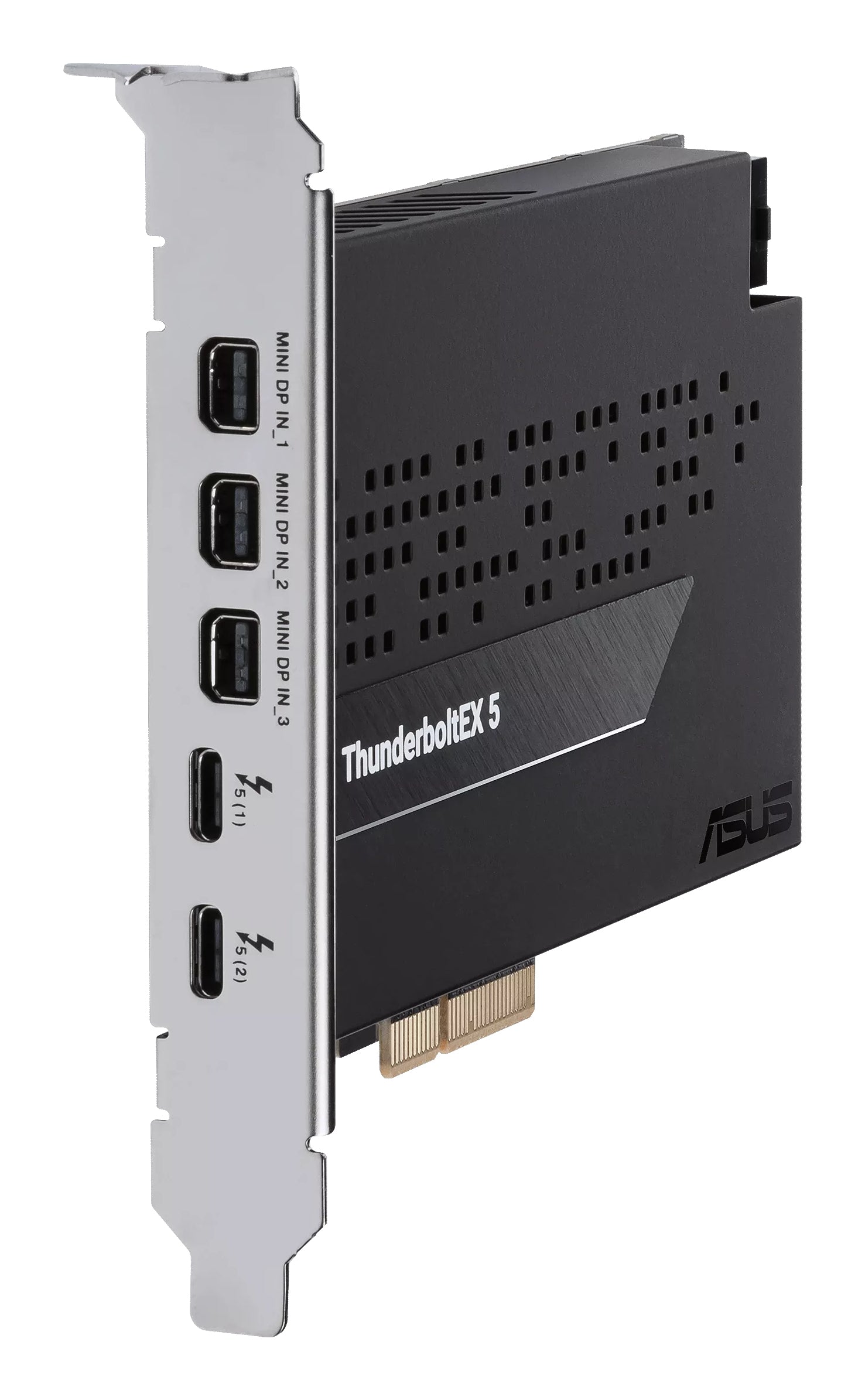 ASUS ThunderboltEX 5 expansion card dual Thunderbolt 5 USB C ports DisplayPort 2.1 PCIe 4.0