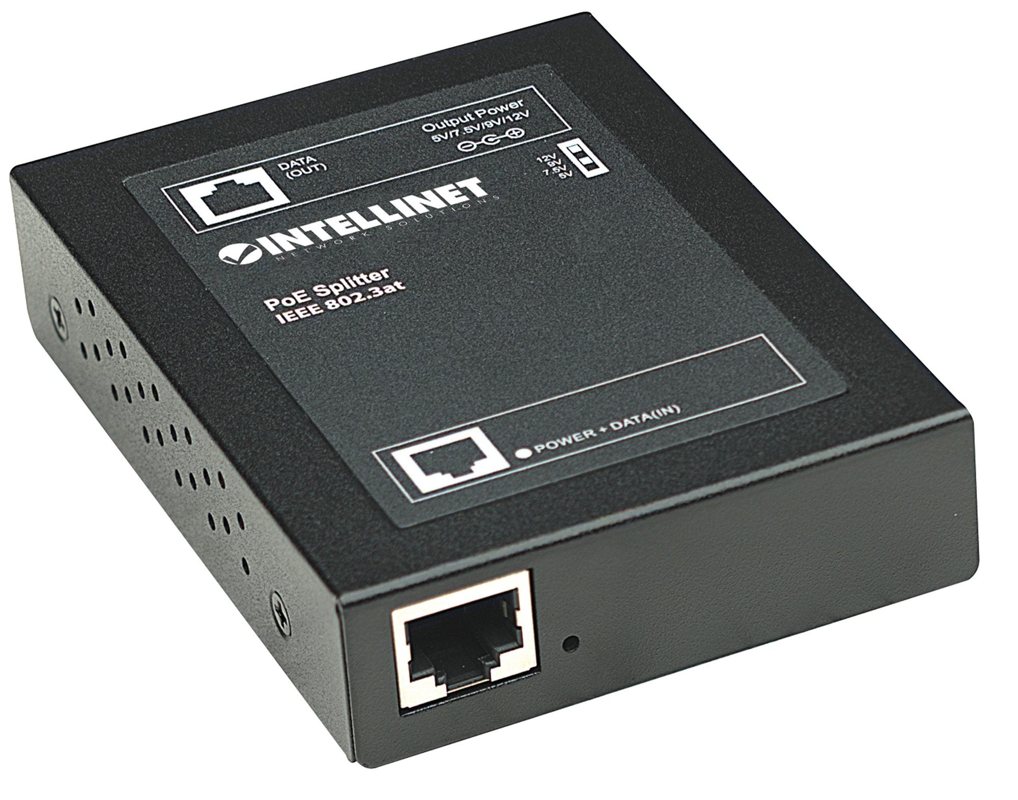 Intellinet 560443 séparateur voix-données Connexion Ethernet, supportant l'alimentation via ce port (PoE) Noir