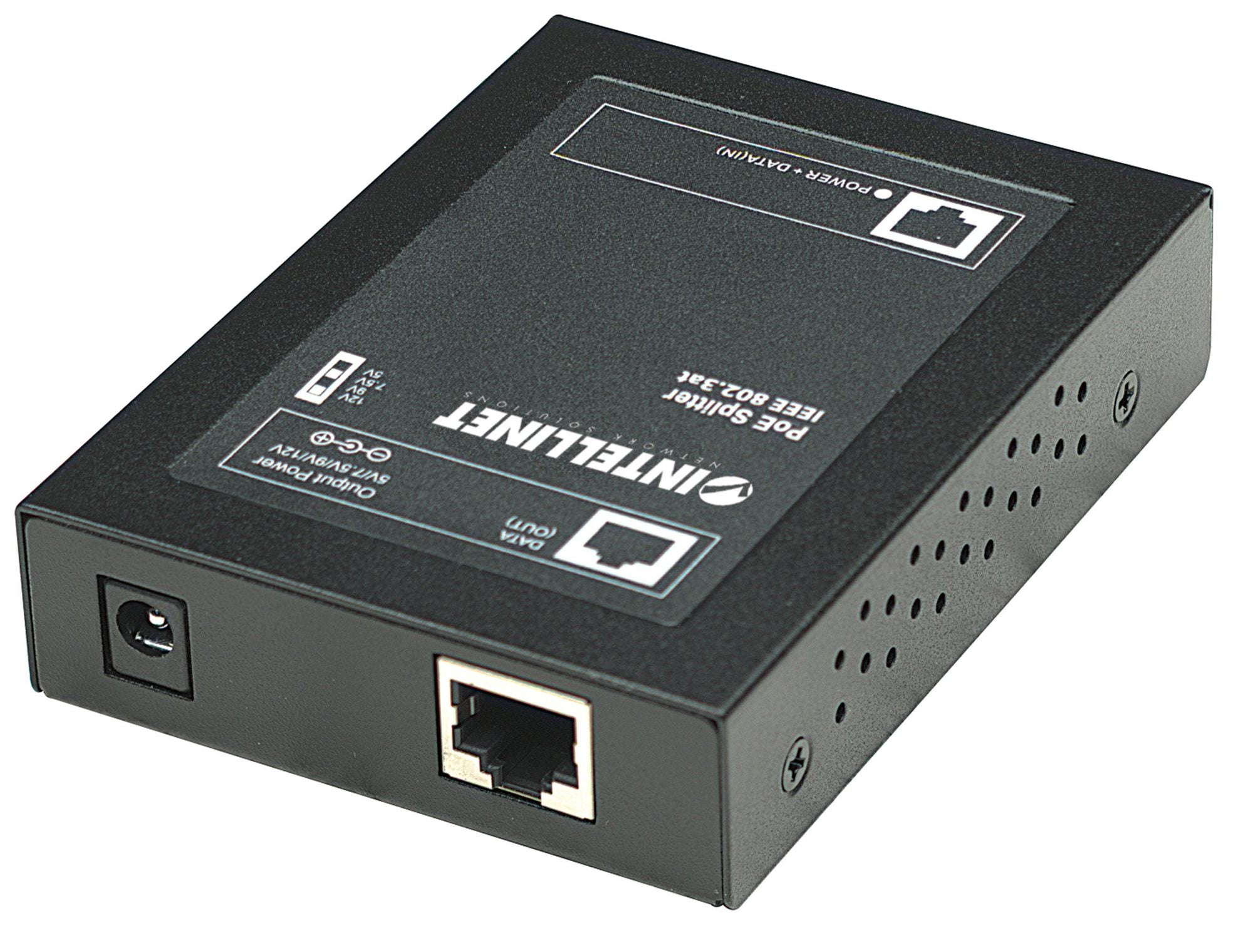 Intellinet 560443 séparateur voix-données Connexion Ethernet, supportant l'alimentation via ce port (PoE) Noir