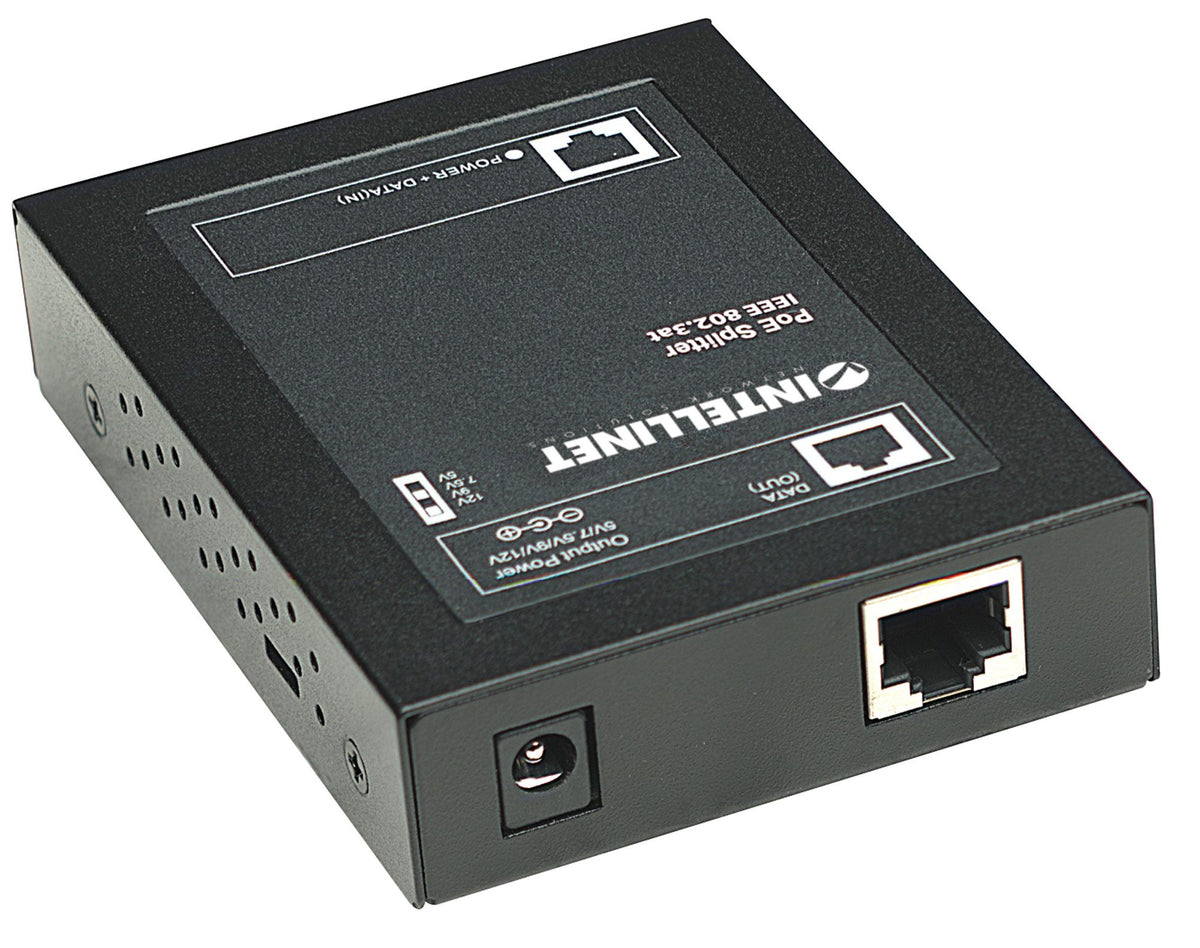 Intellinet 560443 séparateur voix-données Connexion Ethernet, supportant l'alimentation via ce port (PoE) Noir